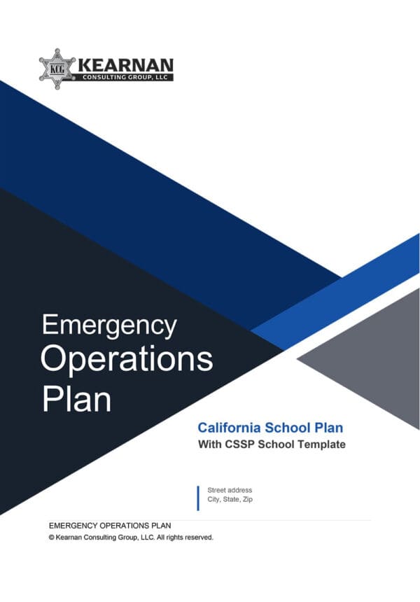 School Emergency Operations Plan - Kearnan Consulting Group - Church safety response plans