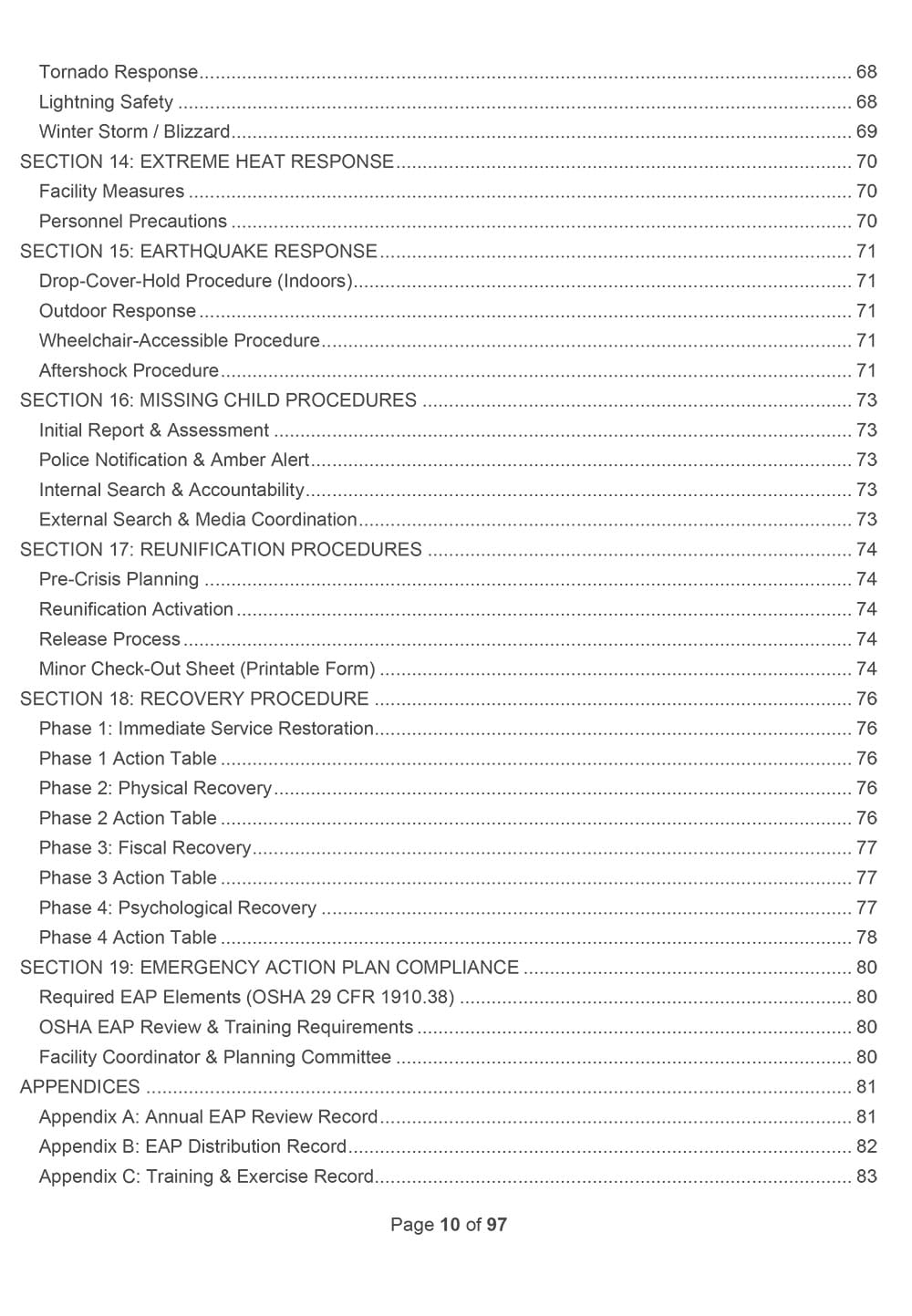 Kearnan Consulting Group - Emergency Response Plan for House of Worship