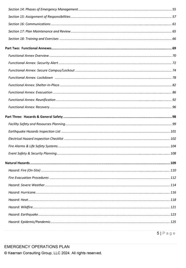 Emergency Operations Plan for House of Worship - All States - Nationwide