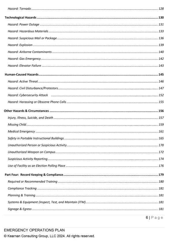 Emergency Operations Plan for House of Worship - All States - Nationwide