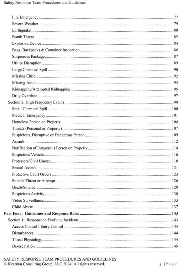 Safety Response Team Procedures and Guidelines for Colorado Churches - Kearnan Consulting Group