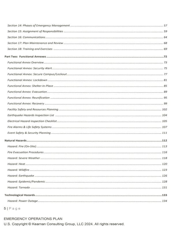 Emergency Operations Plan for House of Worship - Iowa