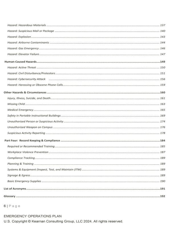 Emergency Operations Plan for House of Worship - Iowa