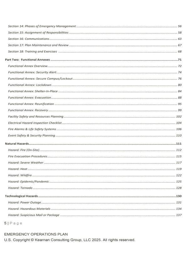 Emergency Operations Plan for Michigan Churches and Houses of Worship