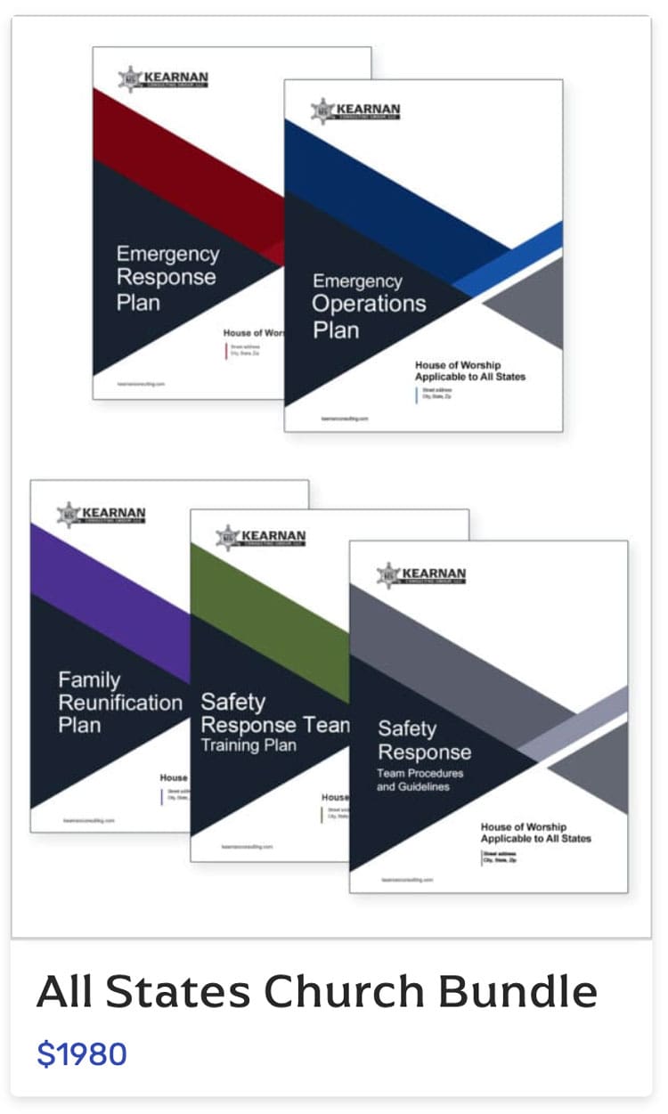 ALL STATES Church Bundle - Kearnan Consulting Group - Church Safetey Response Plan