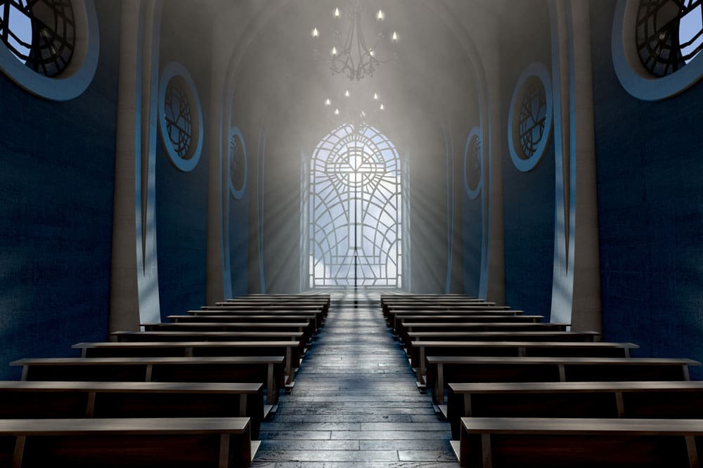 pews in a house of worship